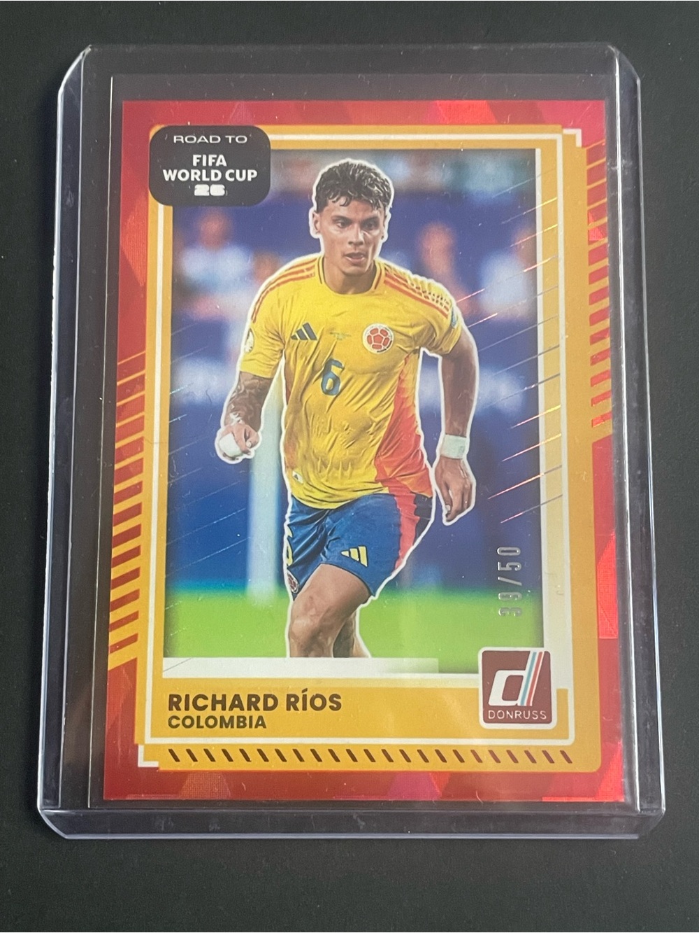 Richard Ríos Panini Donruss 2025-26 Road To FIFA World Cup 26 Colombia /50 Card